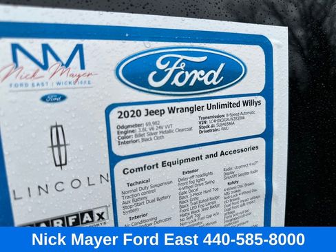 Used 2020 Jeep Wrangler Unlimited Willys image 36