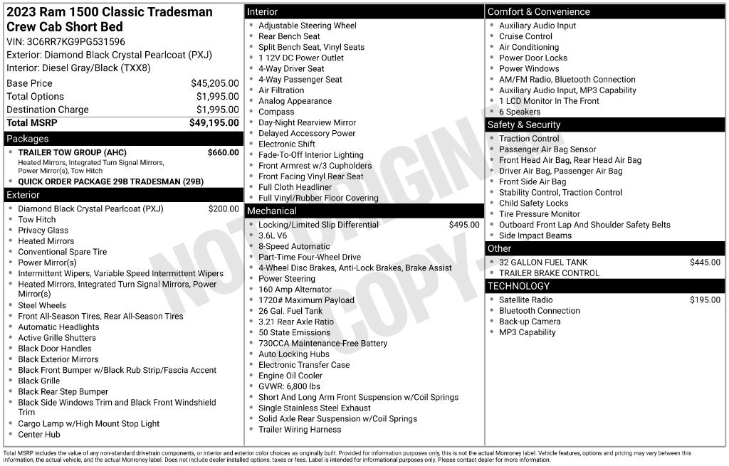 Used 2023 RAM 1500 Tradesman w/ Trailer Tow Group AWD/4WD image 40