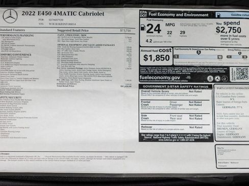 Used 2022 Mercedes-Benz E 450 4MATIC Cabriolet image 48