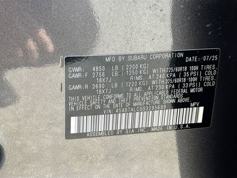 Certified 2025 Subaru Outback Onyx Edition image 46