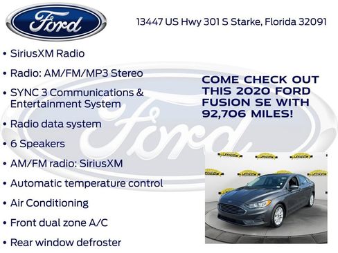 Certified 2020 Ford Fusion SE FWD image 17