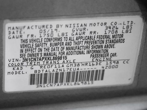 Used 2019 Nissan Versa S Plus FWD image 52