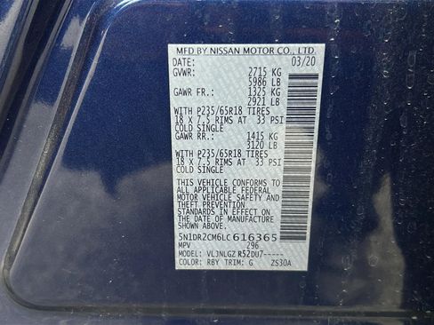 Used 2020 Nissan Pathfinder SL AWD/4WD image 9