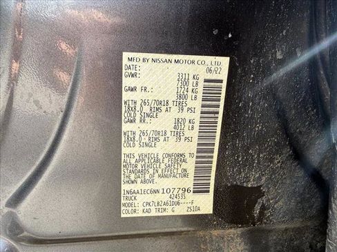 Used 2022 Nissan Titan SV w/ Accessory Utility Package image 24