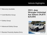 Certified 2021 Jeep Wrangler Unlimited Sahara w/ Cold Weather Group image 5