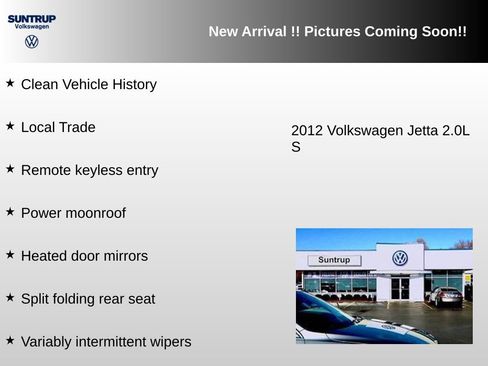 Used 2012 Volkswagen Jetta S FWD image 2