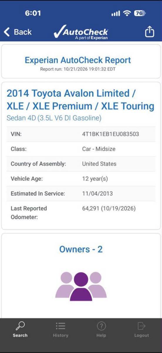 Used 2014 Toyota Avalon Limited FWD image 29