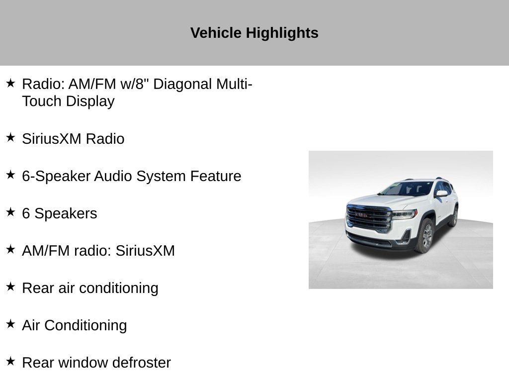 Used 2022 GMC Acadia SLE w/ Driver Convenience Package FWD image 27