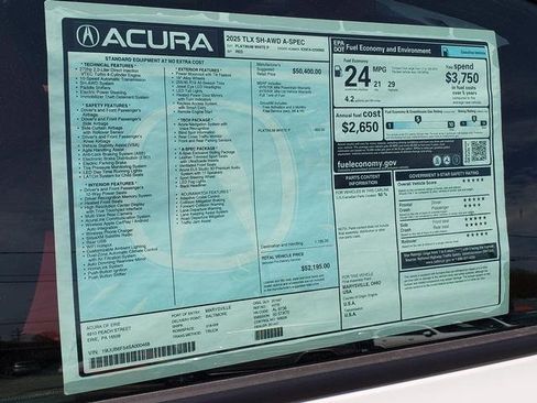 New 2025 Acura TLX SH-AWD w/ A-SPEC Pkg image 32