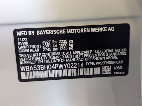 Used 2023 BMW 530i w/ Premium Package RWD image 86