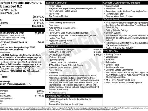 Used 2021 Chevrolet Silverado 3500 LTZ w/ LTZ Convenience Package AWD/4WD image 1