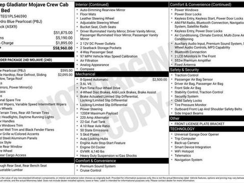Certified 2023 Jeep Gladiator Mojave AWD/4WD image 13