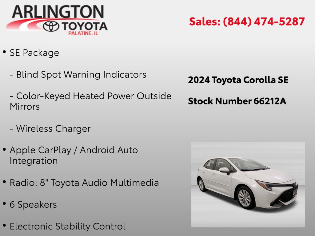 Used 2024 Toyota Corolla SE w/ SE Package FWD image 4