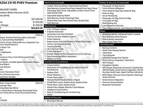 Certified 2024 MAZDA CX-90 Plug-In Hybrid w/ Premium Plus AWD/4WD image 25