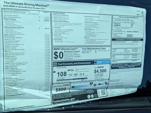 New 2026 BMW i4 eDrive40 w/ M Sport Package RWD image 20