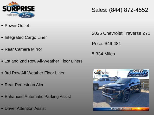 Used 2026 Chevrolet Traverse Z71 w/ Enhanced Driving Package AWD/4WD image 16