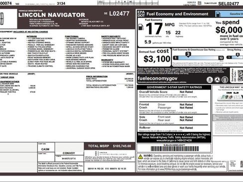 Used 2025 Lincoln Navigator Reserve w/ Jet Appearance Package image 3