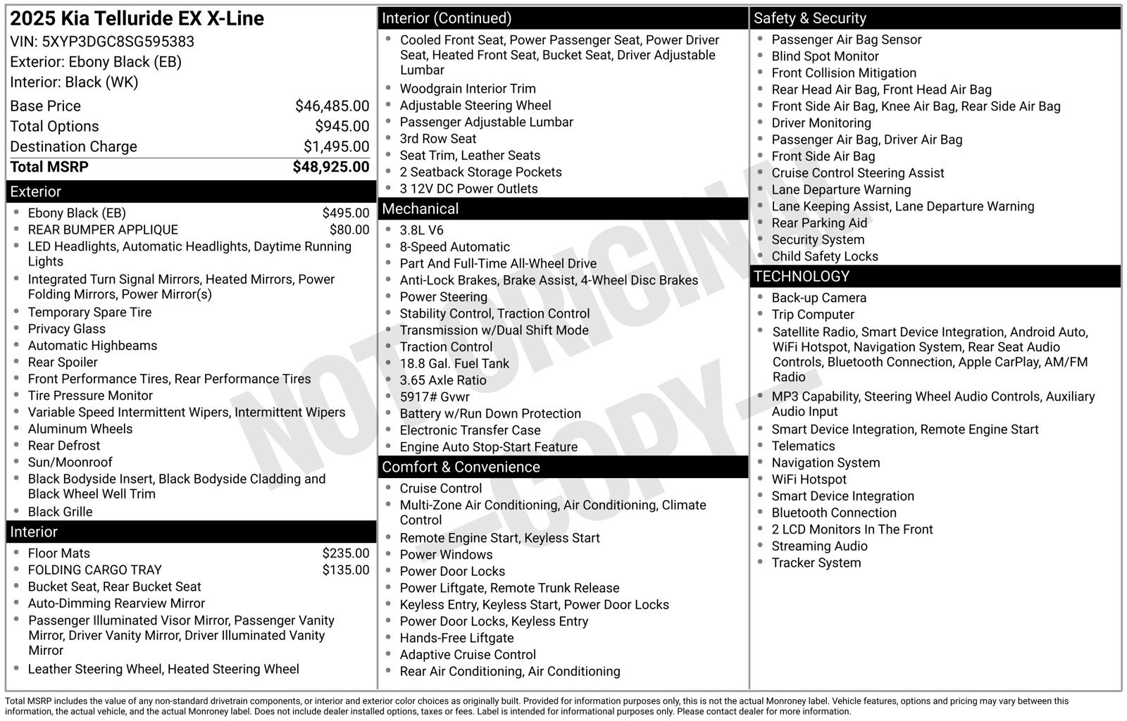 Certified 2025 Kia Telluride EX X-Line AWD/4WD image 17