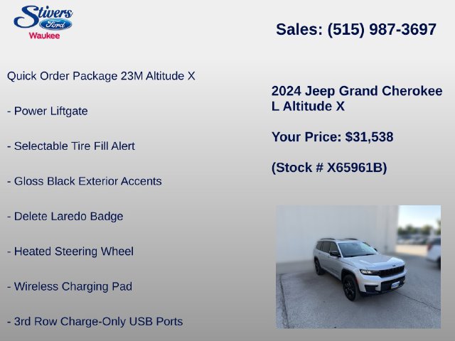 Used 2024 Jeep Grand Cherokee L Altitude AWD/4WD image 16