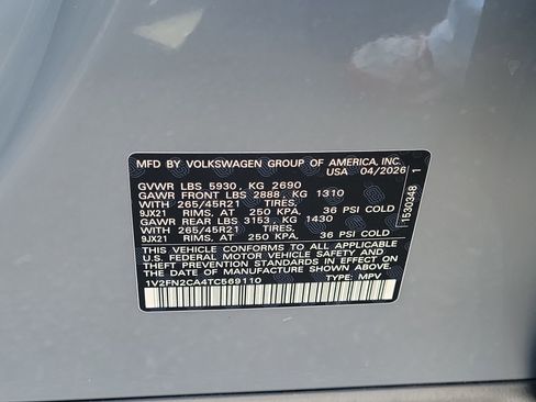 New 2026 Volkswagen Atlas SEL Premium R-Line AWD/4WD image 35