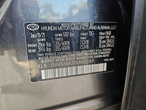 Used 2021 Hyundai Santa Fe SEL w/ Convenience Package FWD image 24