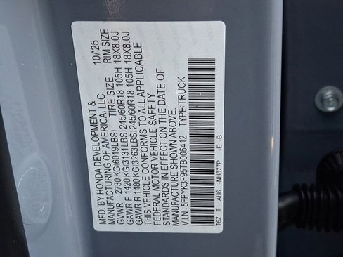 New 2026 Honda Ridgeline Black Edition image 21