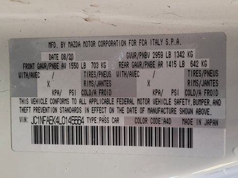 Used 2020 FIAT 124 Spider Classica w/ Technology Group image 33