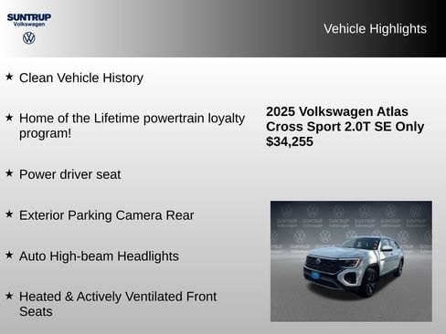 Used 2025 Volkswagen Atlas Cross Sport SE AWD/4WD image 8