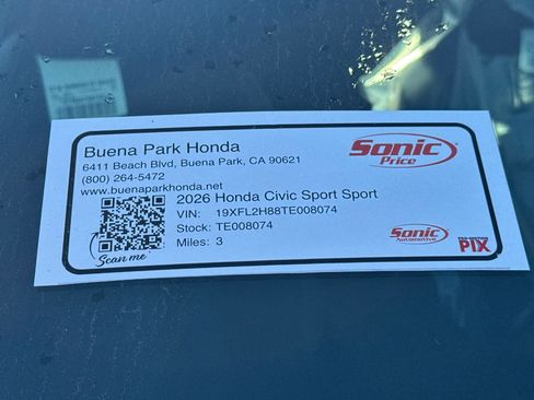 New 2026 Honda Civic Sport image 19