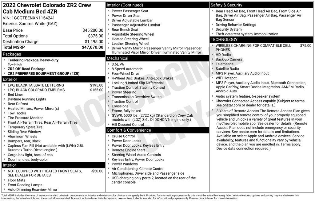 Used 2022 Chevrolet Colorado ZR2 AWD/4WD image 36