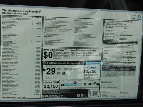 Used 2026 BMW 330i xDrive Sedan w/ M Sport Package AWD/4WD image 35