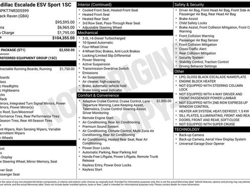 Used 2022 Cadillac Escalade ESV Sport w/ Touring Package AWD/4WD image 83
