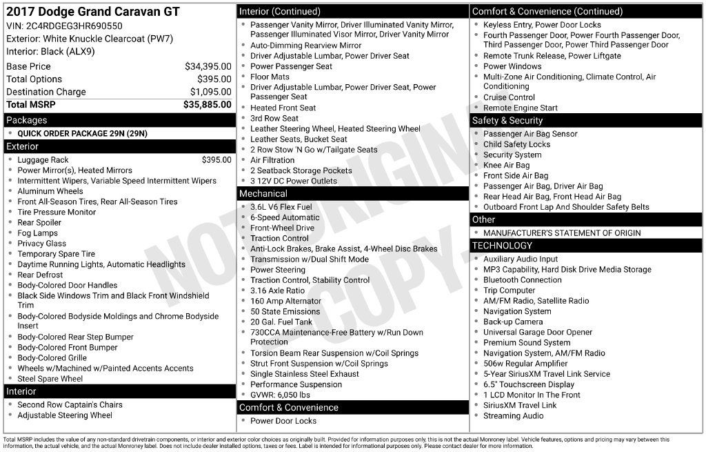 Used 2017 Dodge Grand Caravan GT FWD image 2