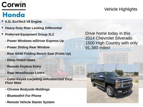 Used 2014 Chevrolet Silverado 1500 High Country w/ High Country Premium Package AWD/4WD image 7