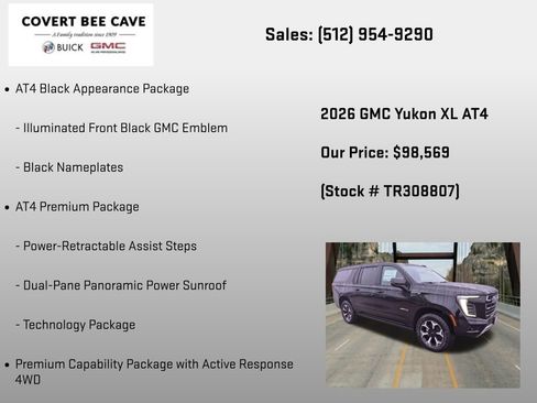 New 2026 GMC Yukon XL AT4 AWD/4WD image 36