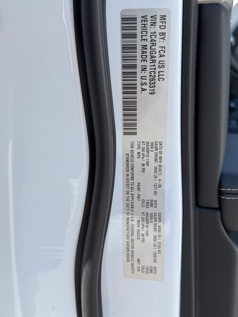 New 2026 Jeep Grand Cherokee Altitude RWD image 21