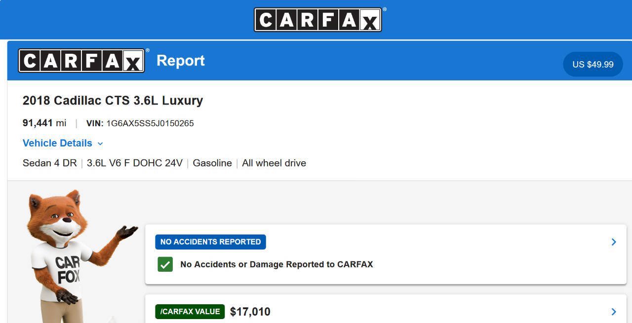 Used 2018 Cadillac CTS Luxury AWD/4WD image 13