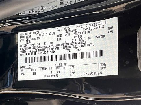 Used 2022 Ford Ranger Lariat w/ Equipment Group 501A High image 33