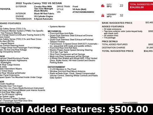 Used 2022 Toyota Camry TRD image 3