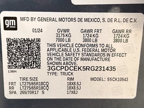 Used 2024 Chevrolet Silverado 1500 Custom Trail Boss AWD/4WD image 33