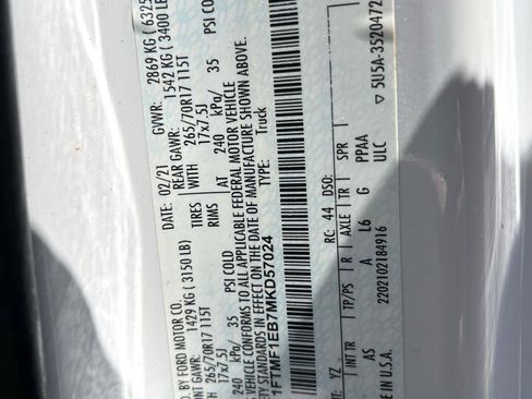 Used 2021 Ford F150 XL w/ Equipment Group 101A High image 14