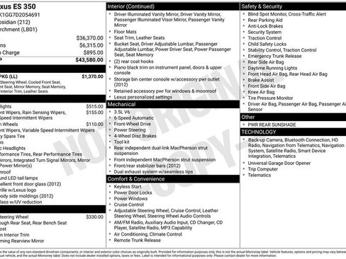 Used 2013 Lexus ES 350 w/ Luxury Pkg image 7