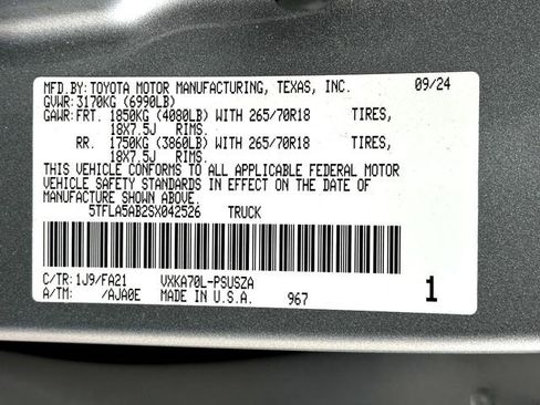 Certified 2025 Toyota Tundra SR5 w/ SX Package RWD image 33