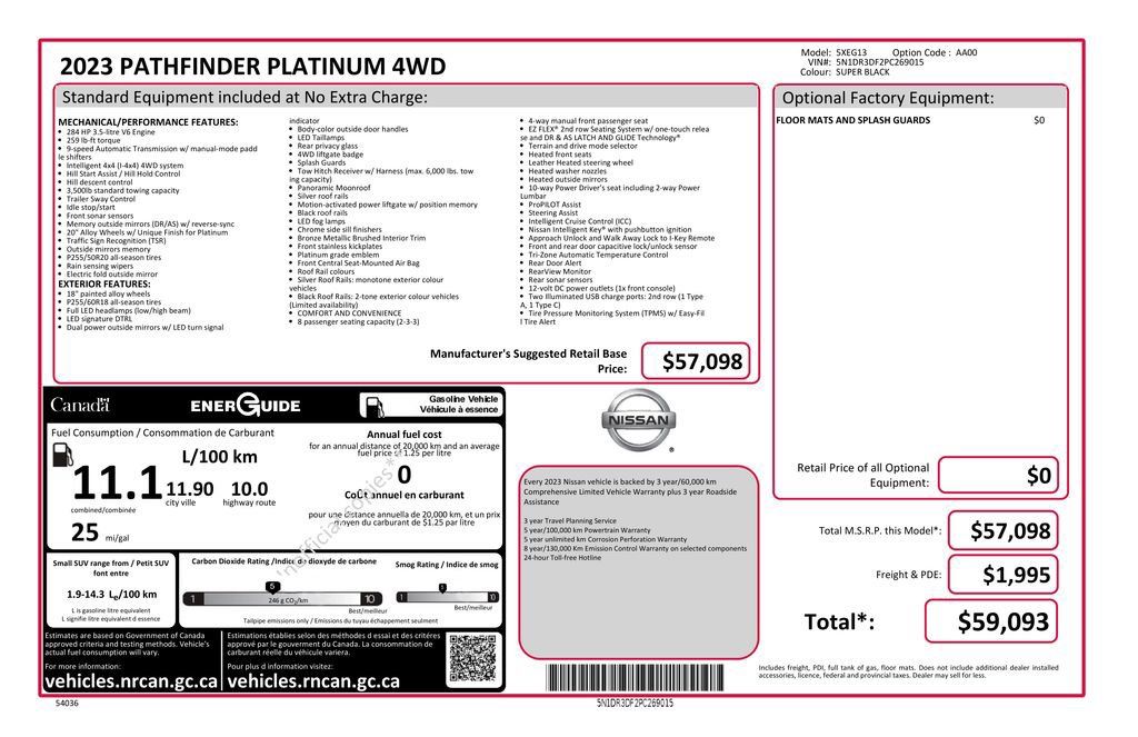 Used 2023 Nissan Pathfinder Platinum AWD/4WD image 12