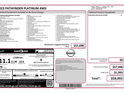 Used 2023 Nissan Pathfinder Platinum AWD/4WD image 12