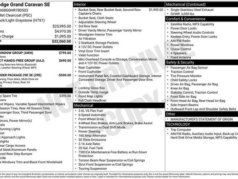 Used 2017 Dodge Grand Caravan SE w/ Power Window Group FWD image 1