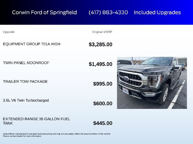 Certified 2021 Ford F150 Platinum w/ Equipment Group 701A High AWD/4WD image 6