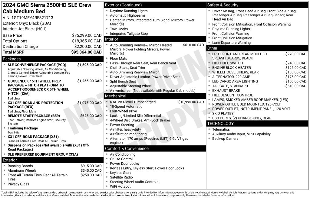 Used 2024 GMC Sierra 2500 SLE w/ SLE Convenience Package AWD/4WD image 2