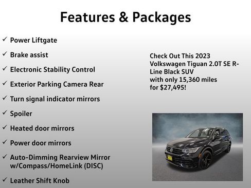 Used 2023 Volkswagen Tiguan SE R-Line AWD/4WD image 17
