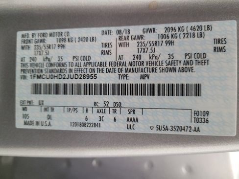 Used 2018 Ford Escape SEL FWD image 33
